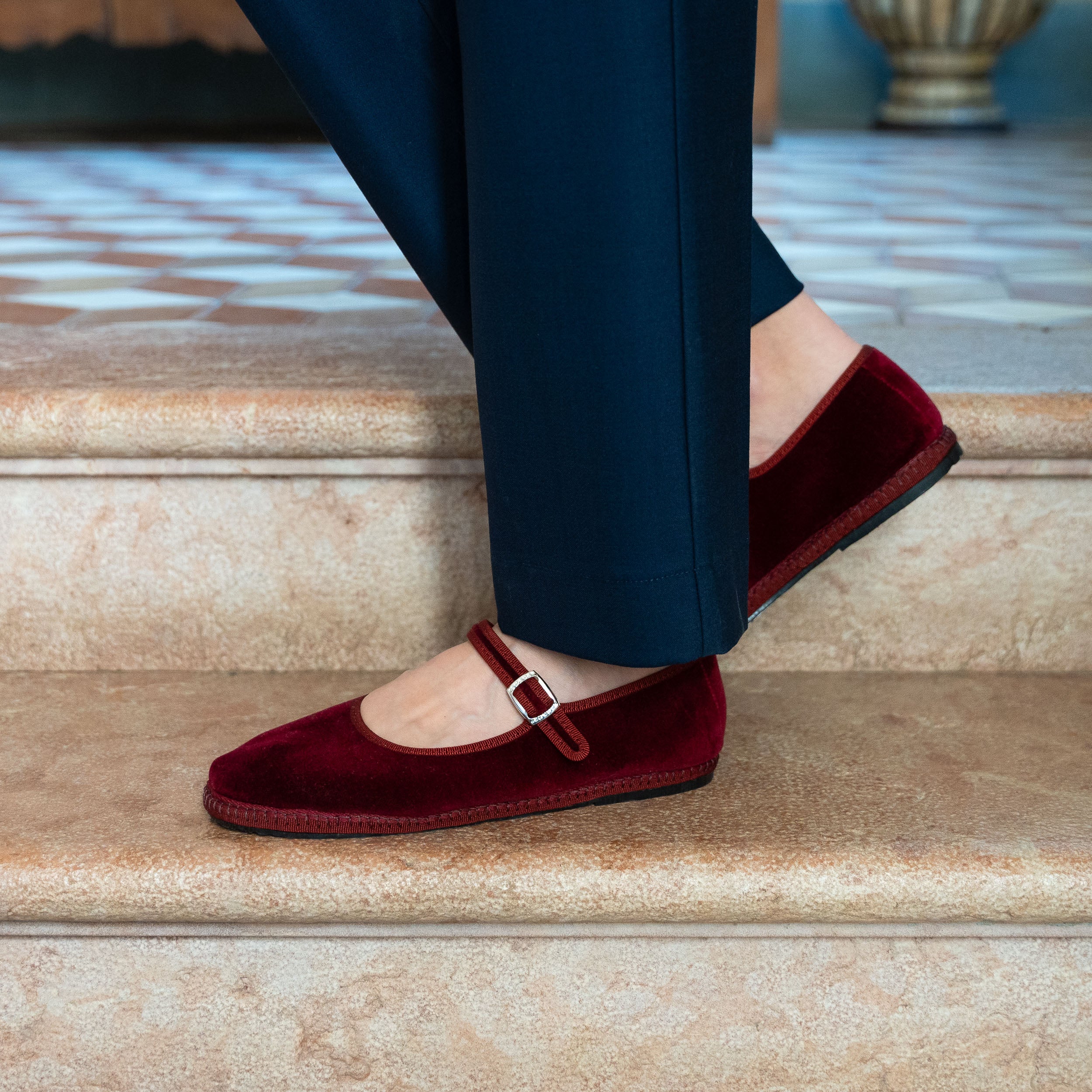 CHATTAWAK Mule Femme 15BELOBORDEAUX37 - Bordeaux Multi Lanières Confort Semelle Cuir Intérieure