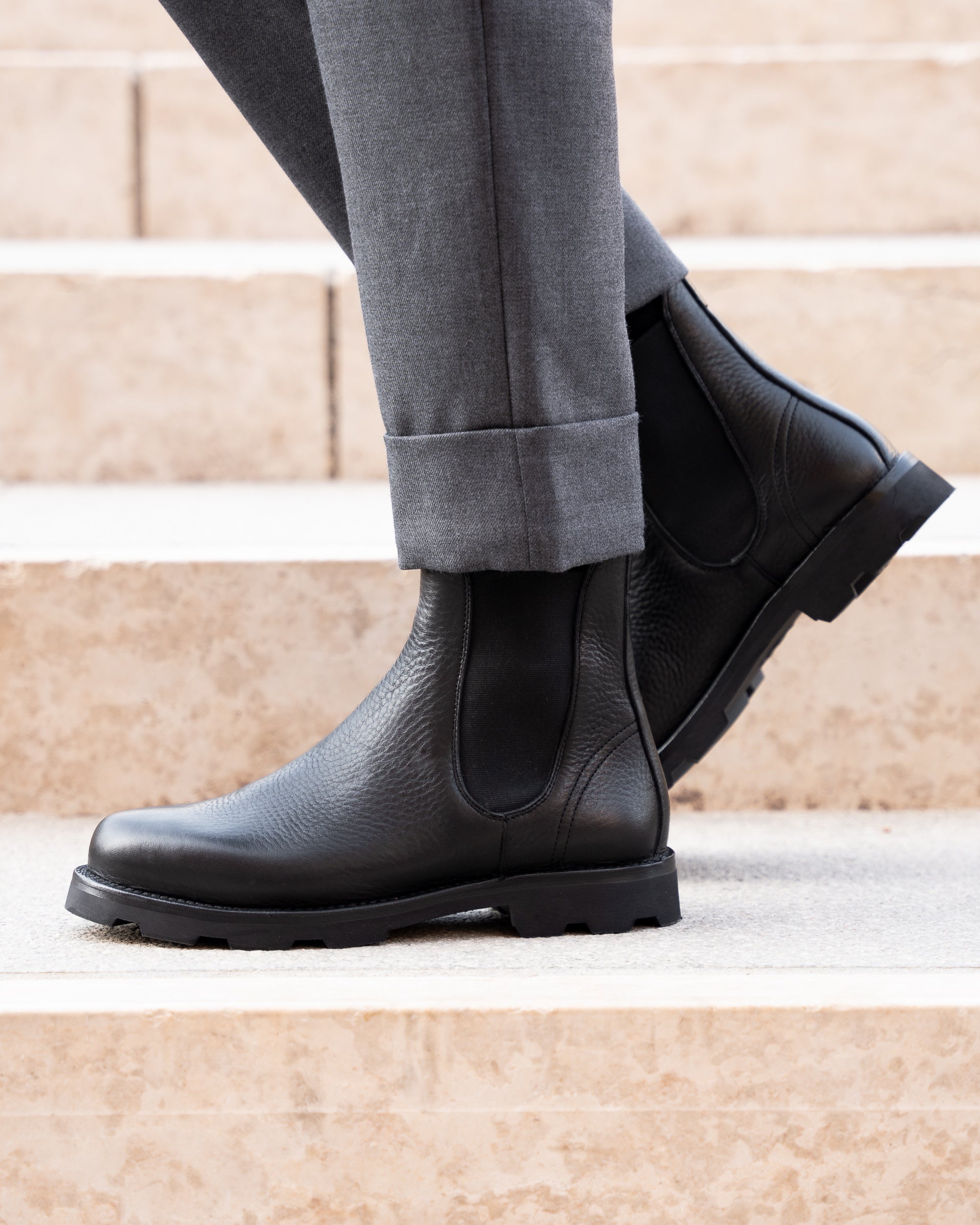 Bottines Chelsea Bottines Talons Crantés Chaussure Semelle